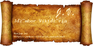 Jámbor Viktória névjegykártya