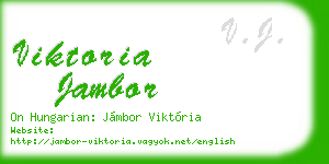 viktoria jambor business card